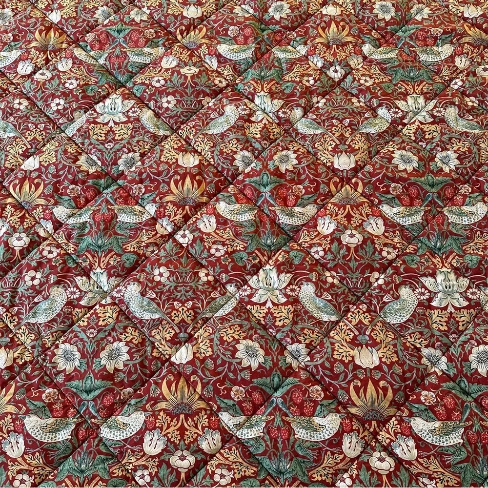 William Sonoma William Morris Queen Comforter Strawberry Thief Print Pillow Sham